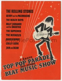 7a395 TAMI SHOW Danish program 1965 The Supremes, Rolling Stones & more, different concert images!
