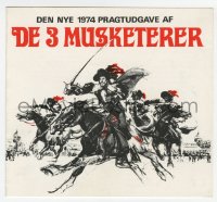 7a407 THREE MUSKETEERS Danish program 1974 Michael York, Alexandre Dumas, cool different art!