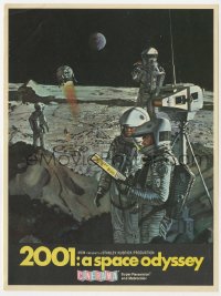 7a006 2001: A SPACE ODYSSEY color Cinerama herald 1968 Kubrick, art of astronauts by Bob McCall!
