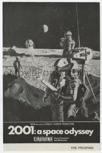 7a005 2001: A SPACE ODYSSEY b&w Cinerama herald/program 1968 Stanley Kubrick, McCall art!