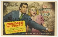 7a454 ARSENIC & OLD LACE Spanish herald 1947 great c/u of Cary Grant & Priscilla Lane, Frank Capra