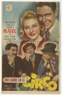 7a456 AT THE CIRCUS Spanish herald 1945 Groucho, Chico & Harpo, Marx Brothers, different image!