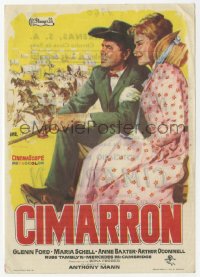 7a494 CIMARRON Spanish herald 1961 Anthony Mann, different Jano art of Glenn Ford & Maria Schell!