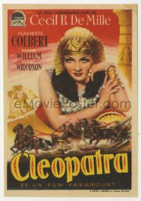 7a495 CLEOPATRA Spanish herald R1952 Claudette Colbert as Princess of the Nile, Cecil B. DeMille