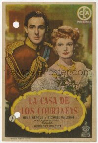 7a502 COURTNEY AFFAIR Spanish herald 1948 different image of Anna Neagle & Michael Wilding!
