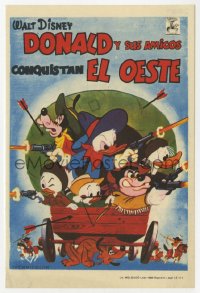 7a512 DONALD DUCK GOES WEST Spanish herald 1966 Disney, great western cowboy cartoon art!