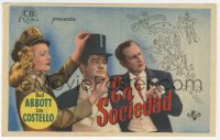 7a571 IN SOCIETY Spanish herald 1944 Bud Abbott & Lou Costello, sexy Marion Hutton!