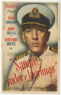 7a572 IN WHICH WE SERVE Spanish herald 1945 different portrait of Noel Coward in military uniform!