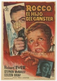 7a582 JOHNNY ROCCO Spanish herald 1961 Richard Eyer, Stephen McNally, drug smuggling, Soligo art!