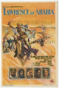 7a597 LAWRENCE OF ARABIA Spanish herald 1964 David Lean classic, art of Peter O'Toole on camel!