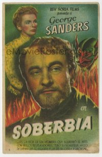 7a612 MOON & SIXPENCE green Spanish herald 1942 different art of George Sanders as artist Gauguin!