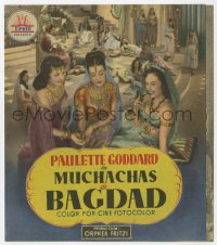 7a619 MUCHACHAS DE BAGDAD Spanish herald 1957 Spanish-language version of Babes in Bagdad, rare!