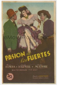 7a620 MY DARLING CLEMENTINE Spanish herald 1948 John Ford, Henry Fonda, Mature, sexy Linda Darnell!