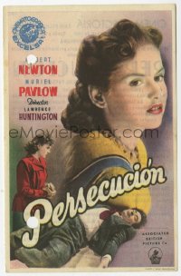 7a623 NIGHT BOAT TO DUBLIN Spanish herald 1948 Robert Newton, Muriel Pavlow, World War II rescue!