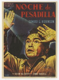 7a624 NIGHTMARE Spanish herald 1960 Cornel Woolrich, Balonga Cassar art of Edward G. Robinson!