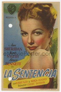 7a625 NORA PRENTISS Spanish herald 1947 loving sexy Ann Sheridan once is once too often, best c/u!