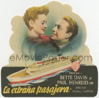 7a629 NOW, VOYAGER die-cut Spanish herald 1948 Bette Davis, Paul Henreid, different ship image!