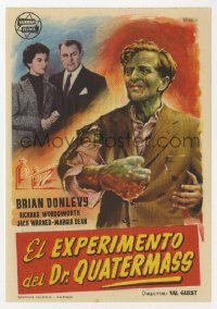 7a651 QUATERMASS XPERIMENT Spanish herald 1957 Val Guest, Hammer, Brian Donlevy, different art!