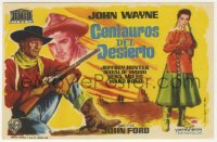 7a666 SEARCHERS Spanish herald 1960 Jano art of John Wayne, Hunter & Natalie Wood, John Ford