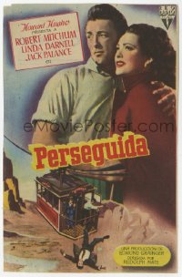 7a667 SECOND CHANCE Spanish herald 1954 different image of Robert Mitchum & Linda Darnell!