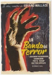 7a690 TERRIBLE PEOPLE Spanish herald 1962 Edgar Wallace, different art of clutching hand & Big Ben!