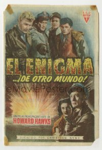 7a696 THING Spanish herald 1952 Howard Hawks classic horror, cool different image of top cast!