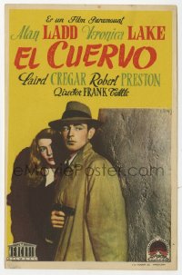 7a697 THIS GUN FOR HIRE Spanish herald 1948 great image of Alan Ladd with gun & sexy Veronica Lake!