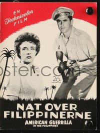 7a135 AMERICAN GUERRILLA IN THE PHILIPPINES Danish program 1952 Tyrone Power, Presle, different!
