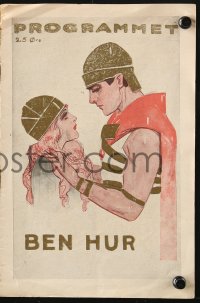7a147 BEN-HUR Danish program 1925 different art of Ramon Novarro & May McAvoy on the cover!