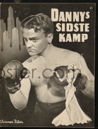 7a185 CITY FOR CONQUEST Danish program 1954 boxer James Cagney & beautiful Ann Sheridan!