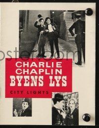 7a187 CITY LIGHTS Danish program R1950s different images of Charlie Chaplin as the Tramp!