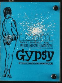 7a243 GYPSY Danish program 1962 different images + artwork of sexiest stripper Natalie Wood!