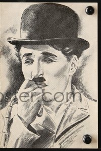 7a307 MODERN TIMES Danish program 1936 cool different art of Charlie Chaplin, Paulette Goddard!