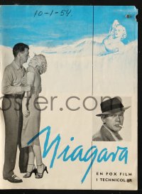 7a322 NIAGARA Danish program 1953 many different images of sexy Marilyn Monroe & co-stars!