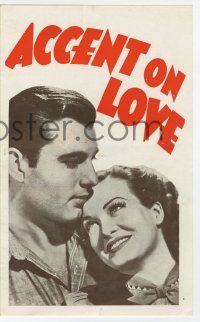 7a007 ACCENT ON LOVE herald 1941 George Montgomery, Osa Massen, based on Dalton Trumbo's story!