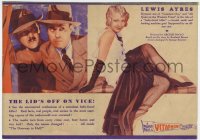 7a033 DOORWAY TO HELL herald 1930 Lew Ayres, sexy Dorothy Mathews, anti-Prohibition, rare!