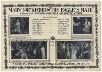 7a036 EAGLE'S MATE herald 1914 Mary Pickford, the world's foremost motion picture star, very rare!