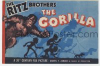 7a051 GORILLA herald 1939 great art of The Ritz Brothers as detectives chased by monster!