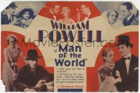 7a074 MAN OF THE WORLD herald 1931 Carole Lombard, William Powell lives on the follies of the weak!