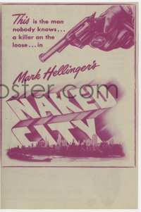 7a081 NAKED CITY herald 1947 Jules Dassin & Mark Hellinger's New York film noir classic!