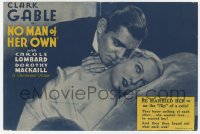 7a084 NO MAN OF HER OWN herald 1932 America's heart throb Clark Gable & sexy Carole Lombard!
