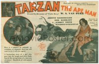 7a114 TARZAN THE APE MAN herald 1932 great images of Johnny Weismuller & Maureen O'Sullivan!
