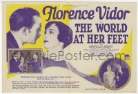 7a126 WORLD AT HER FEET herald 1927 should Florence Vidor's career end with her marriage!