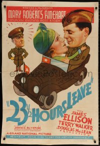 7b010 23 1/2 HOURS LEAVE kraftbacked 1sh 1937 James Ellison and walker in car, Douglas MacLean!