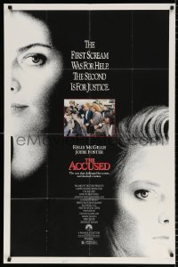 7b028 ACCUSED 1sh 1988 Jodie Foster, Kelly McGillis, the case that shocked a nation!
