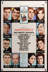 7b046 AIRPORT 1sh 1970 Burt Lancaster, Dean Martin, Jacqueline Bisset, Jean Seberg & more!