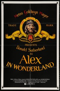 7b049 ALEX IN WONDERLAND 1sh 1971 wild image of Donald Sutherland, Jeanne Moreau!