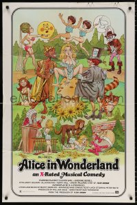 7b053 ALICE IN WONDERLAND 1sh 1976 x-rated, sexy Playboy cover girl Kristine De Bell!
