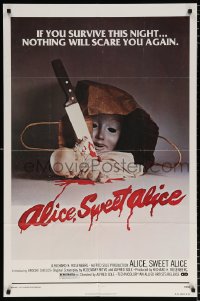 7b054 ALICE SWEET ALICE 1sh 1977 first Brooke Shields, disturbing knife-in-doll image!
