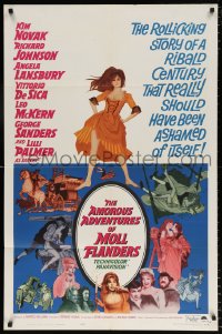7b086 AMOROUS ADVENTURES OF MOLL FLANDERS 1sh 1965 artwork of sexy Kim Novak, Angela Lansbury!